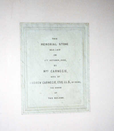 Plaque at Stirling Library