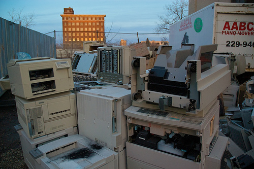 E-waste outside Graffiti Gallery